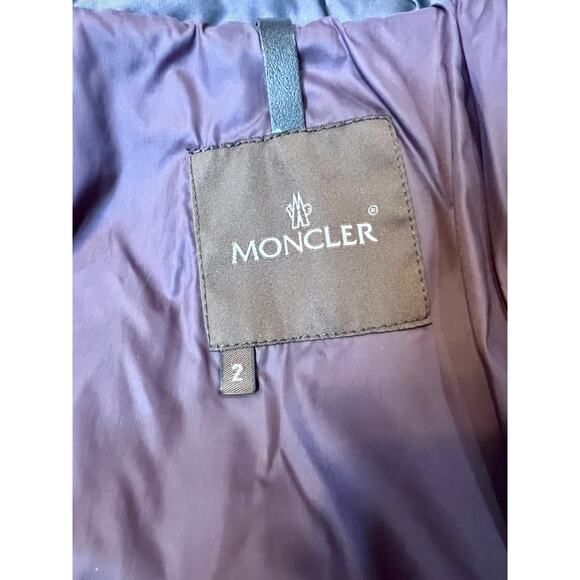 Archival Moncler Plum Down Jacket Size 2 Gold Zip Fitted Coat - Picture 6 of 10